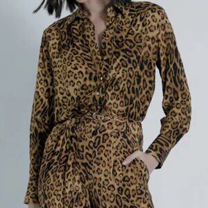 Karina Grimaldi Mariana Leopard Blouse
